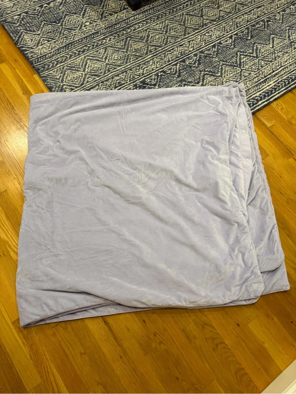 Pottery Barn Kids Luxe Chamois Duvet & Shams - Lavender